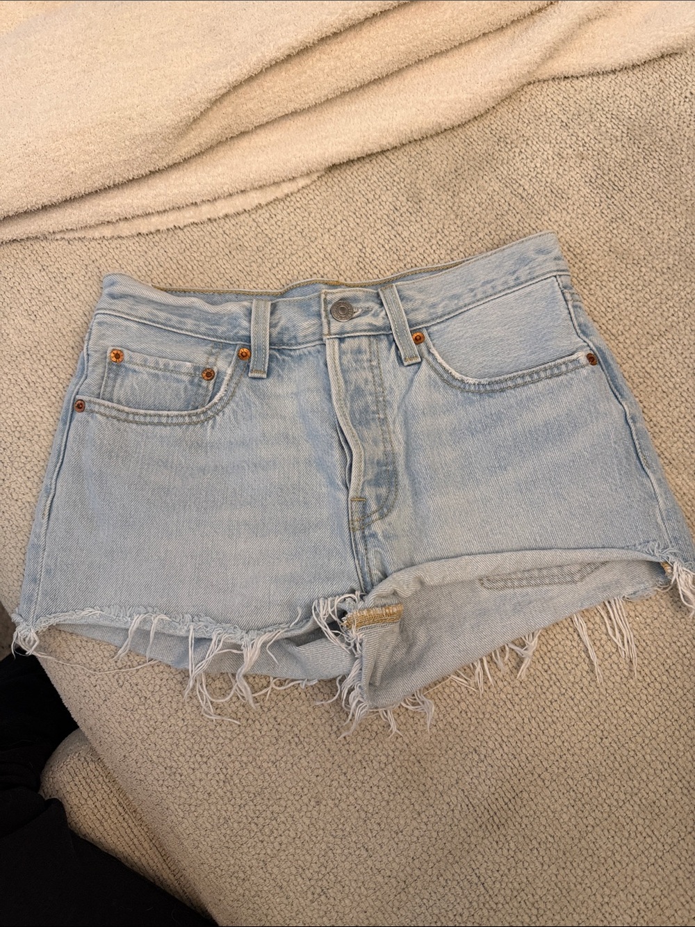 Levi’s Light Wash Denim Cutoff Shorts - Women's Casual Summer Shorts